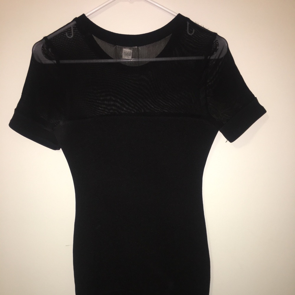 Sexy black and shear dress